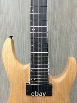 Haze HS-E007NOIL 7-String Electric Guitar, Solid Mahogany Body Natural Oil