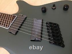 Haze Satin Military Green 7-String Fanned-Fret Electric Guitar+Bag HS-7FF MGS