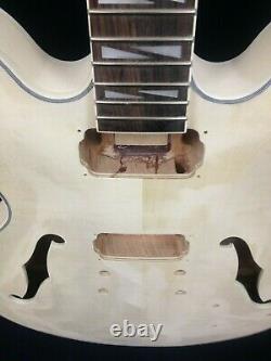 Haze Semi-Hollow Body Electric Guitar DIY, No-Soldering, Glued-Neck. E-272DIY