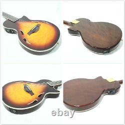 Haze Semi-hollow Body Nylon String Electric Guitar, Piezo Pickups+Bag MRC602FHCEQ