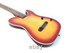Haze Solid Body Nylon String Electric Guitar, Piezo Pickups+Lightweight Foam Case