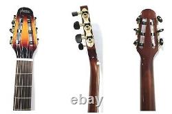 Haze Solid Mahogany Electric Nylon String Guitar, Active Piezo Pickup + Foam Case