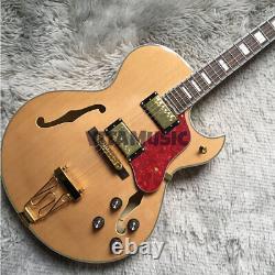Hollow Body Flamed Maple Back Byrdland Gold Hardware 6 String Electric Guitar