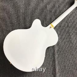 Hollow Body WHITE Electric Guitar Maple Maple Top Special Bridge Gold Hardware