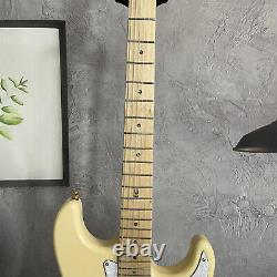 Hot Sale Cream ST Electric Guitar SSS Pickup Gold Hardware Solid Body 6 String