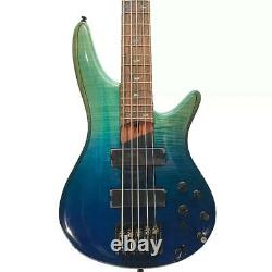 Ibanez SR875-BRG Blue Reef Gradation 5 String Electric Bass Guitar