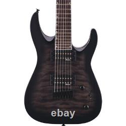 Jackson JS22Q-7 DKA Quilted Maple Electric Guitar, Trans Black Burst (NEW)