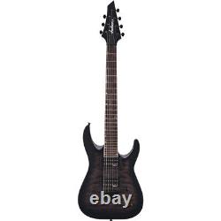 Jackson JS22Q-7 DKA Quilted Maple Electric Guitar, Trans Black Burst (NEW)