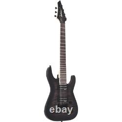 Jackson JS22Q-7 DKA Quilted Maple Electric Guitar, Trans Black Burst (NEW)