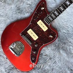 Jaguar Electric Guitar 6 String Ebony Fretboard 2 P90 Pickups Red Pickguard
