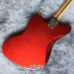 Jaguar Electric Guitar 6 String Ebony Fretboard 2 P90 Pickups Red Pickguard