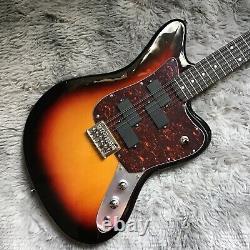 Jaguar Electric Guitar Sunburst 12 String Ebony Fretboard Red Pickguard Vibrato