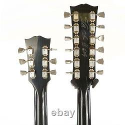 Jimmy Page 12&6 strings Double Neck Led Zeppeli black Electric Guitars Chinese