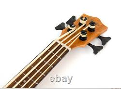 Kmise Electric Bass Ukulele 30 Inch UBass Mahogany EADG 18 Frets WithGig Bag Strap