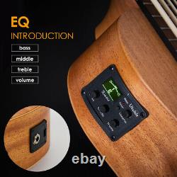 Kmise Electric Bass Ukulele UBass Mahogany 30 inch EADG With Gig Bag Strap