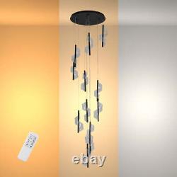 LED Spiral Modern Staircase Chandelier CCT Changeable TEKLED