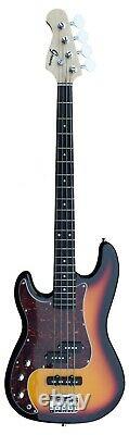 LEFT HANDED Electric bass with 4 Strings P and J pickups (Free Shipping USA)