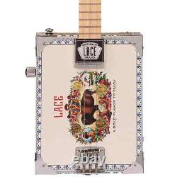 Lace Cigar Box Electric Guitar 3 String Buffalo Bill