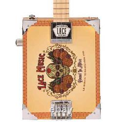 Lace Cigar Box Electric Guitar 3 String Dead Is Alive