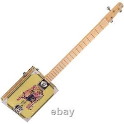 Lace Cigar Box Electric Guitar 3 String Deer Crossing