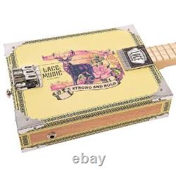 Lace Cigar Box Electric Guitar 3 String Deer Crossing