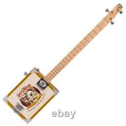 Lace Cigar Box Electric Guitar 3 String Pero Pup