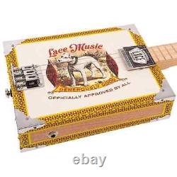 Lace Cigar Box Electric Guitar 3 String Pero Pup