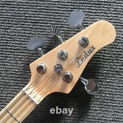 Ledux New Arrival Blue Color 4-String Electric Bass Guitar Maple Fingerboard