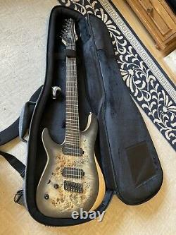 Left-handed Schecter Reaper 7 String Multiscale Guitar and Extreme Gig Bag