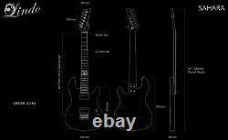 Lindo Sahara Electric Guitar Nautical Star Inlay UK Design Graphic Art Finish