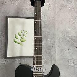 Matte Black Electric Guitar 6 String Factory 2EMG Pickups Black Parts Maple Neck