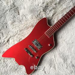 Metallic Red Body Binding Electric Guitar Basswood Body Maple Neck H Pickup