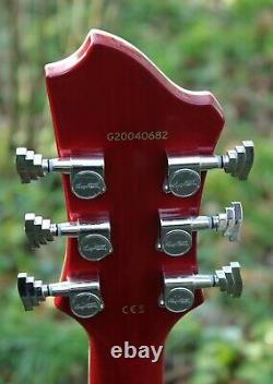 Mint 2020 Hagstrom Alvar Wild Cherry 6 String Semi Acoustic Guitar + Hard Case