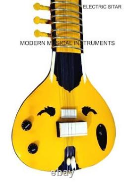 Musical String Instrument Professional Quality Electric Travel Tun Wood Sitar