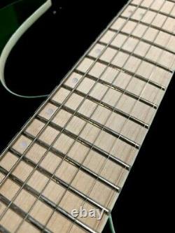 NEW 7 STRING TRANS GREEN FINISH MAPLE NECK & BOARD ELECTRIC GUITAR With COIL SPLIT