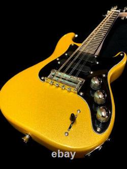 NEW 8 string MANDOCASTER STYLE PRO GOLDEN FINISH ELECTRIC SOLID BODY MANDOLIN