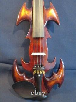 NEW model crazy -1 SONG carved dragon head 4/4 electric violin, solid wood#12055