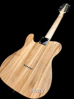 New 12 String Semi-hollow Natural Thinline Tele Style Electric Guitar