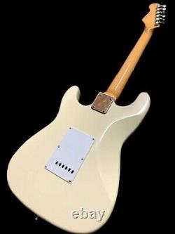 New 6 String Strat Style Vintage White Gloss Finish Electric Guitar