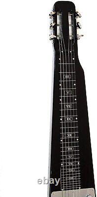 New Custom Hand Made Western Swing 6 String Electric Black Lap Steel Guitar