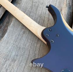 New Custom Headless Electric Guitar Purple Mahogany Body Gloss Finish 6 String