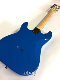 New Custom Strat Style 12 String Vintage Pelham Blue Electric Guitar