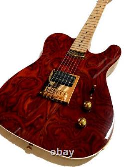 New Exotic Burl Maple Top 6 String Tele Style Humbucker Electric Guitar
