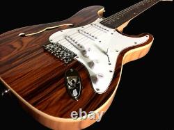 New Exotic Top Semi Hollow St Style 6 String Electric Guitar Natural
