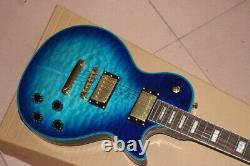 New LP Quality Blue Electric Guitar Les-Paul 6 String Rosewood Electric Guitar