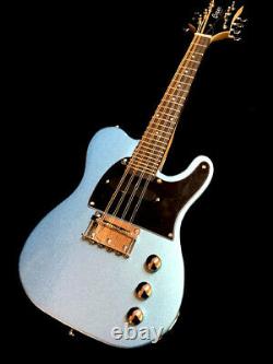 New Mandocaster 8 String Pelham Blue Metallic Tele Style Body Electric Mandolin