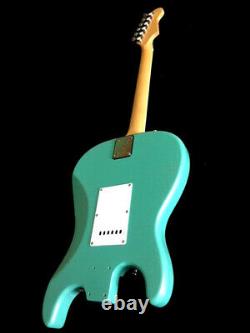 New Strat Style 6 String Flipped Reverse Backwards Seafoam Green Electric Guitar