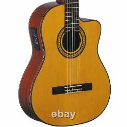 Oscar Schmidt OC11CE Nylon String Classical Acoustic Electric Guitar, Natural