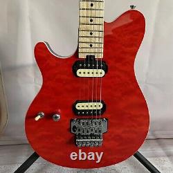 Quilted Maple Top Red Electric Guitar Basswood Body Maple Neck 6 Strings