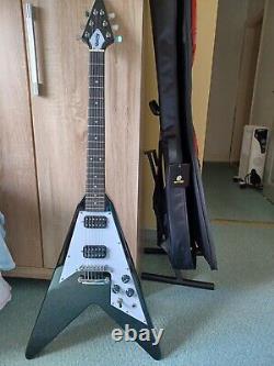 Quincy flying v electric guitar